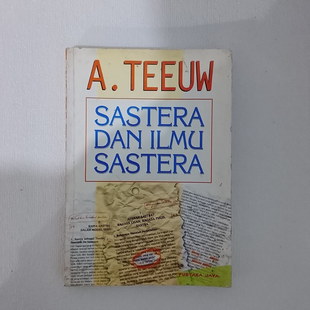 A.TEEUW SASTERA DAN ILMU SASTERA