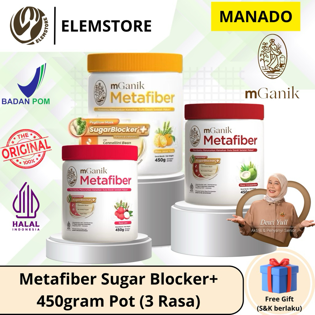 [GRATIS ONGKIR] MANADO - Mganik Metafiber 450gr (3 Rasa)- 100% ORIGINAL