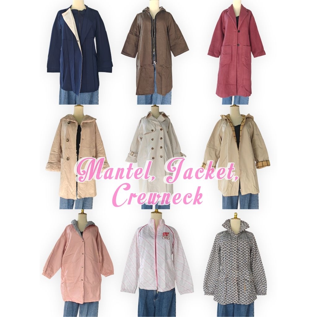 Crewneck crew neck hoodie sweater jaket tebal kaos jersey lengan panjang hitam biru kuning orange me