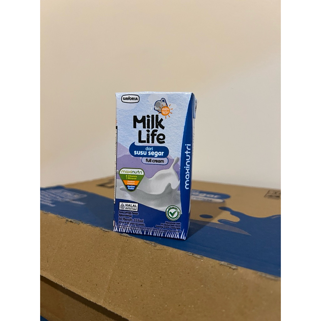Milklife Full Cream UHT Putih/Plain 115ml (40 pcs)