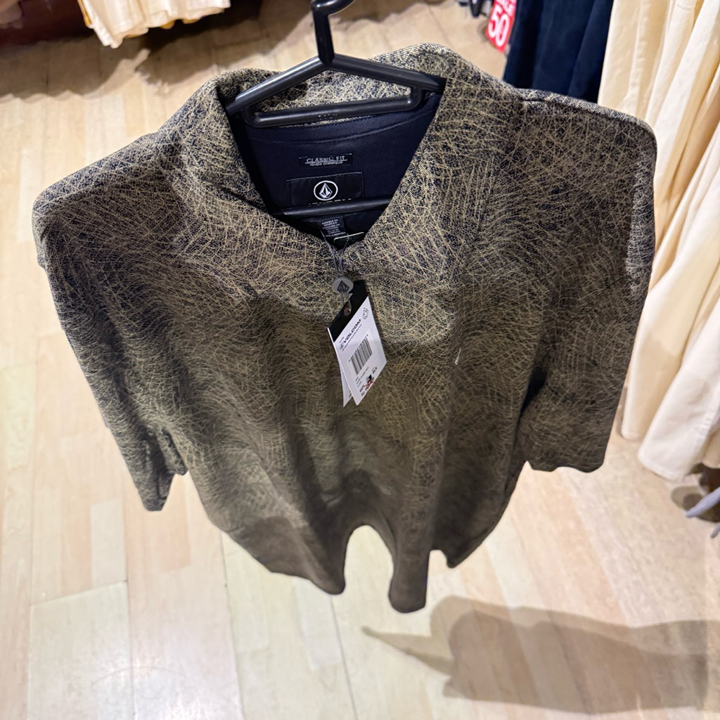 kaos pria polo volcom original gaze short sleeve polo blak