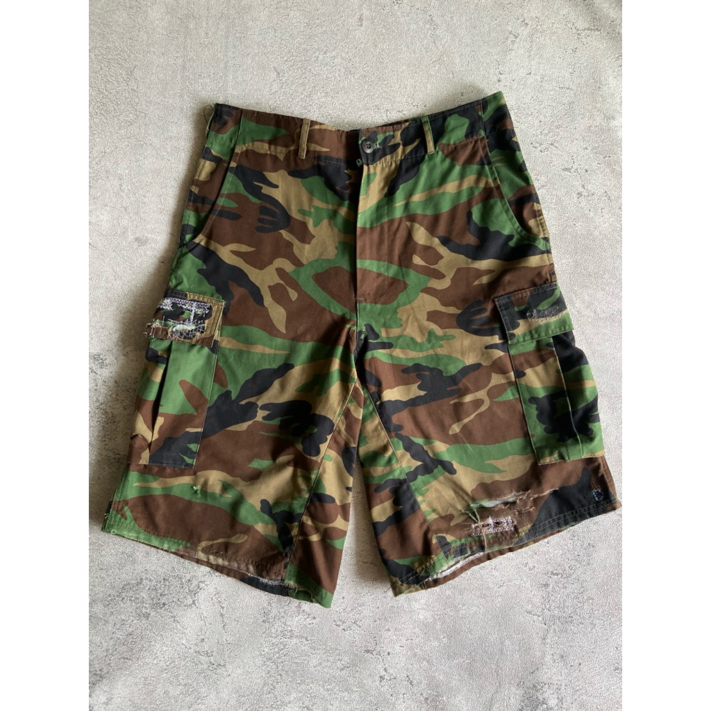 baggy jorts camo army reworked