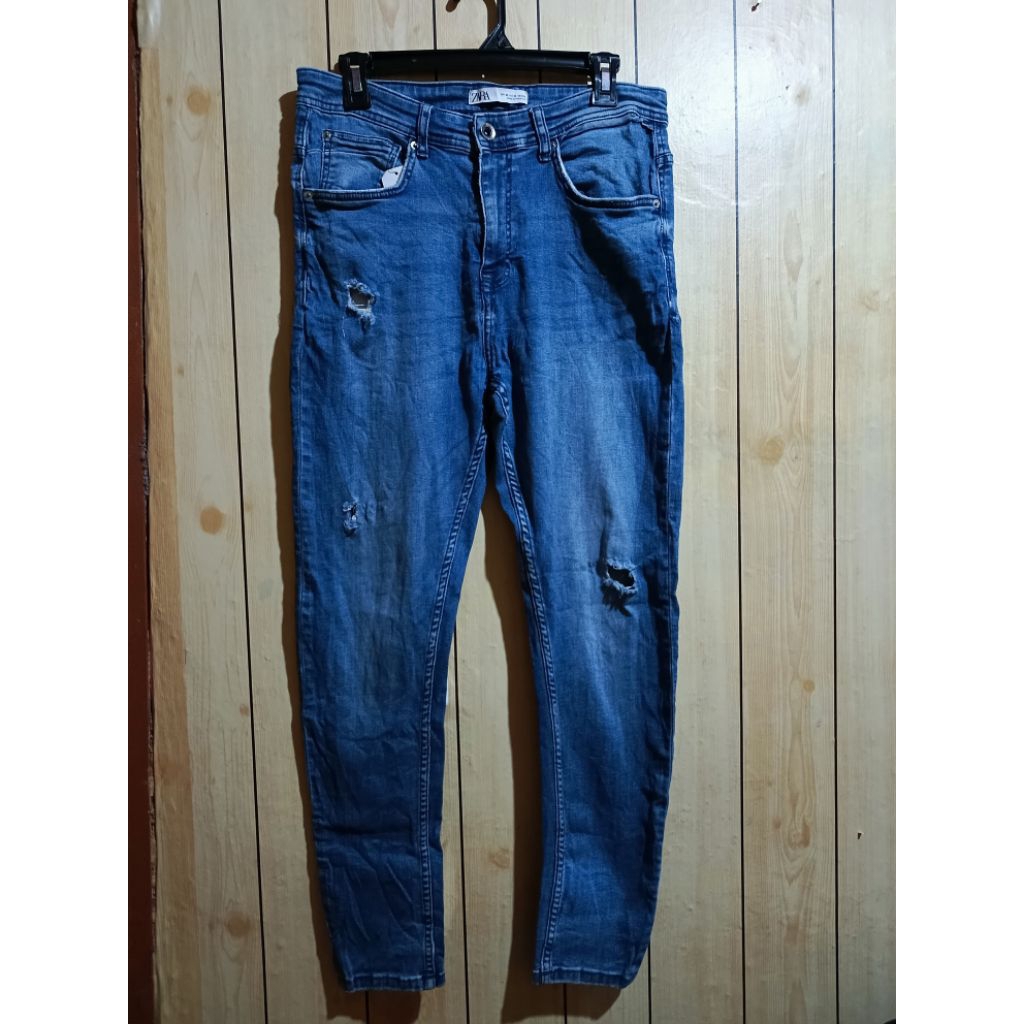 celana zara jeans ripped