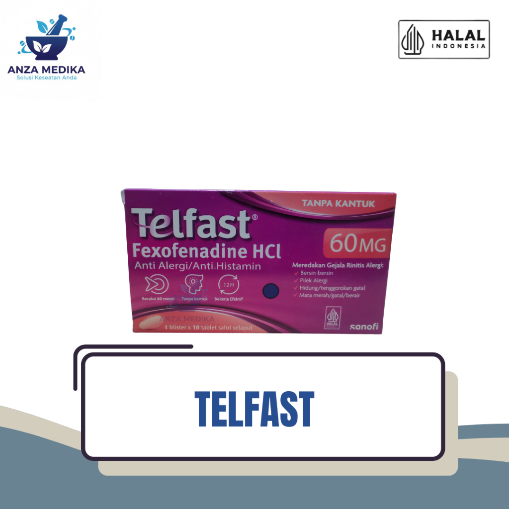 Telfast Tab Antialergi – Atasi Gatal, Bersin, Biduran Cepat