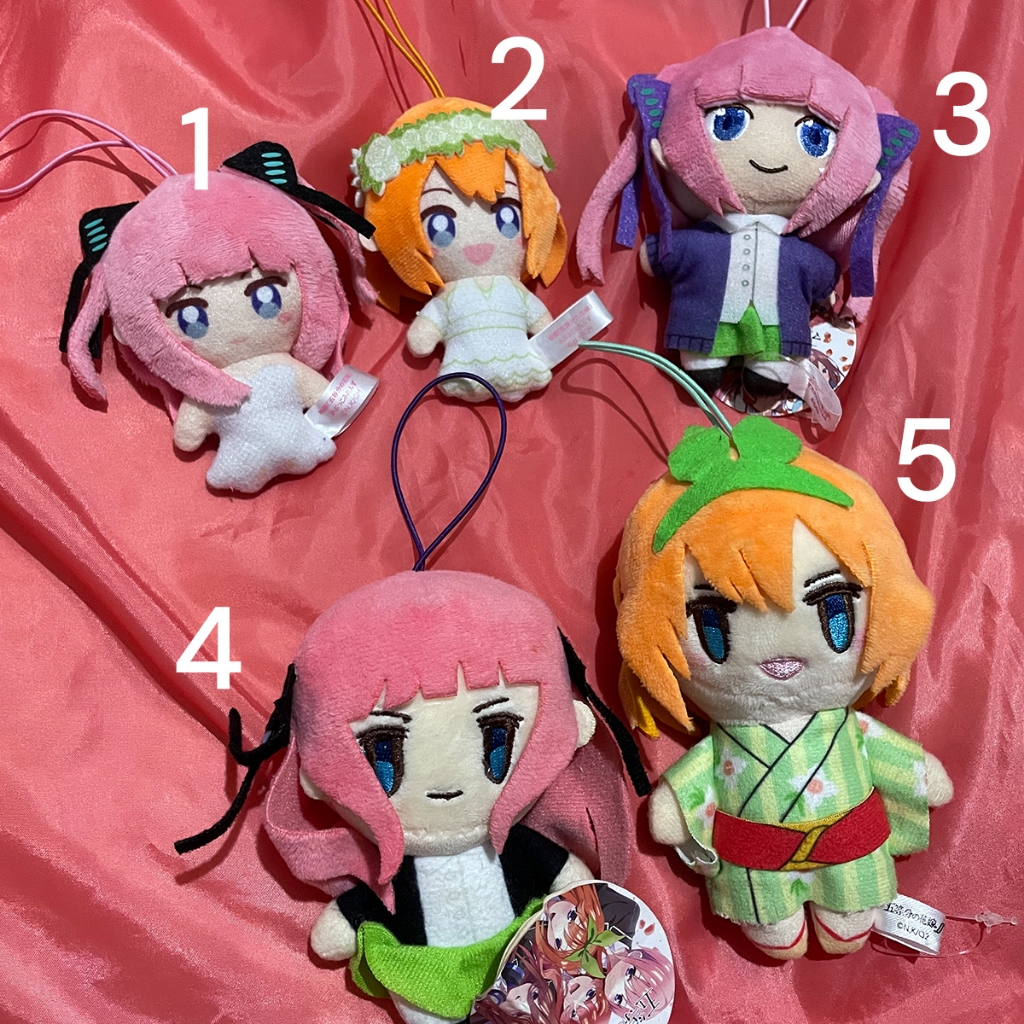 Boneka Anime GoToubun no Hanayome Nakano Nino Yotsuba Ganci Plush Original Gotobun Plushie