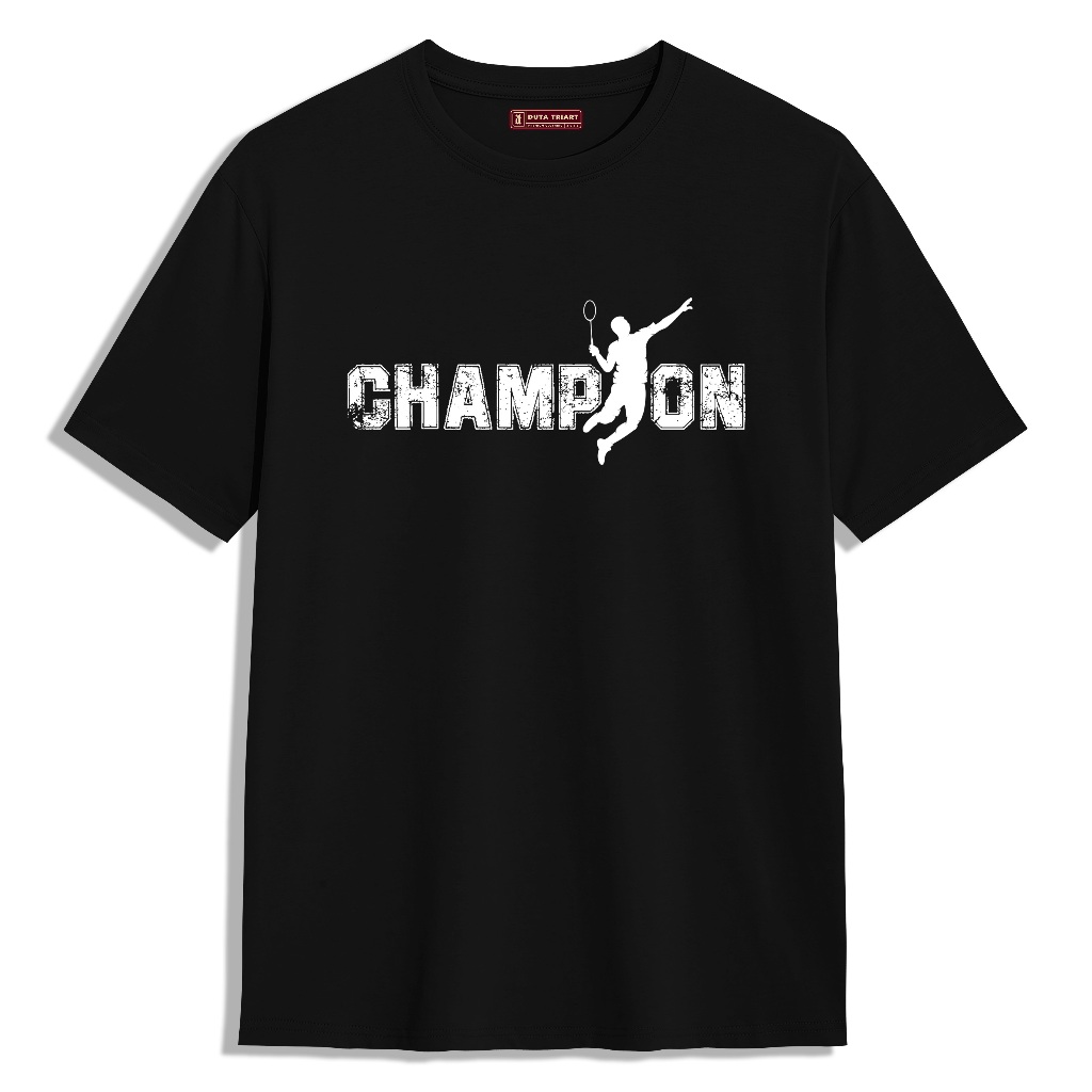 TRIART Kaos Olahraga Champion - Kaos Pria Kain Katun Premium Cotton Combed 24s