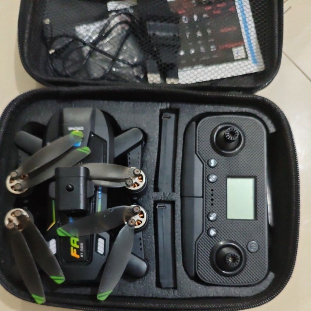 drone xt 505 secon like new 2 baterai