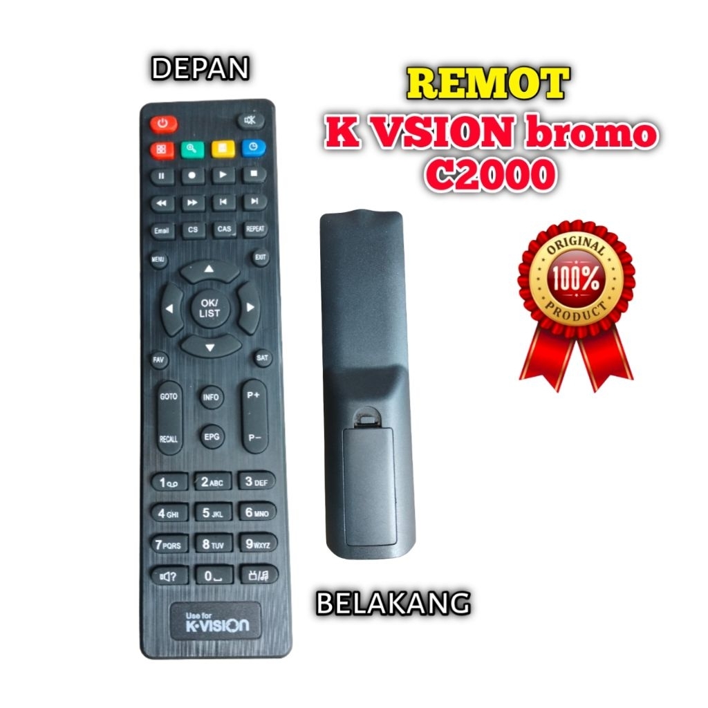Remot K Vision Bromo C2000 Original – Varian Remot / Remot + Baterai Panasonic AAA