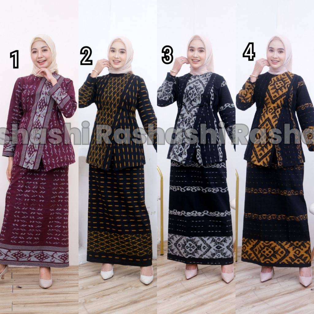 INARA SET MAHALINI setelan wanita tenun modern kekinian Set blouse rok panjang batik etnik by rashas