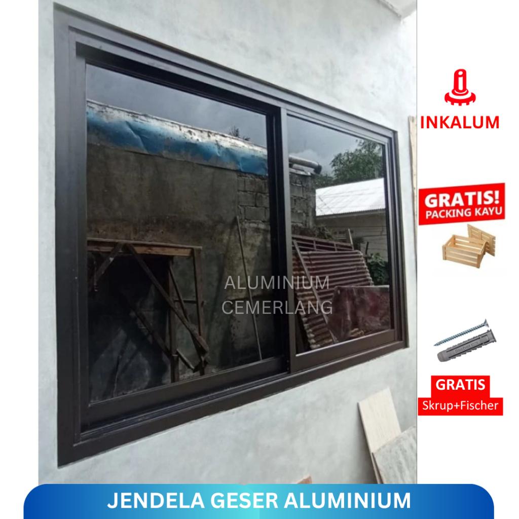 Jendela Kamar Tidur - Kusen Jendeka Aluminium 150x80 150x90 150x100