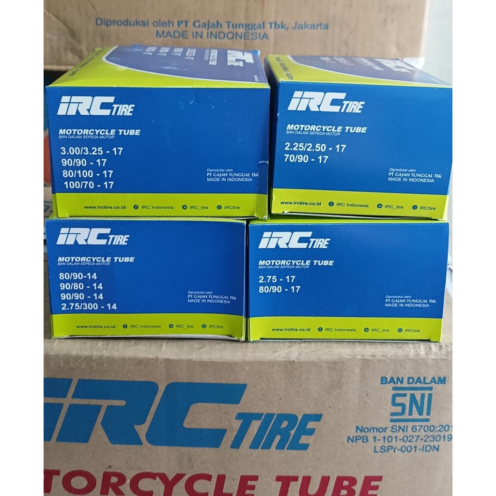 BAN DALAM MOTOR IRC ORIGINAL BEBEK & MATIC