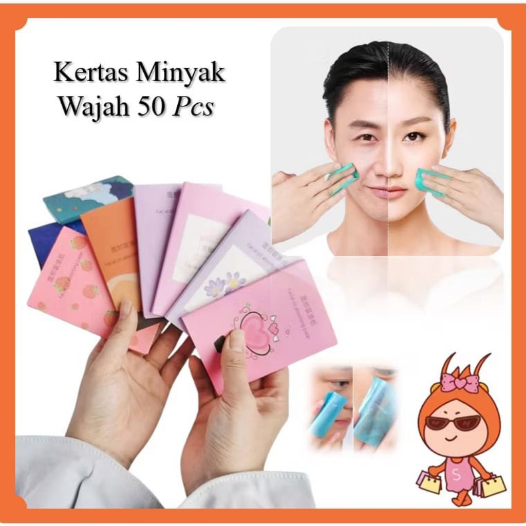 Kertas Linen Penyerap Minyak Wajah/Kertas Tisu Menyerap Minyak Muka