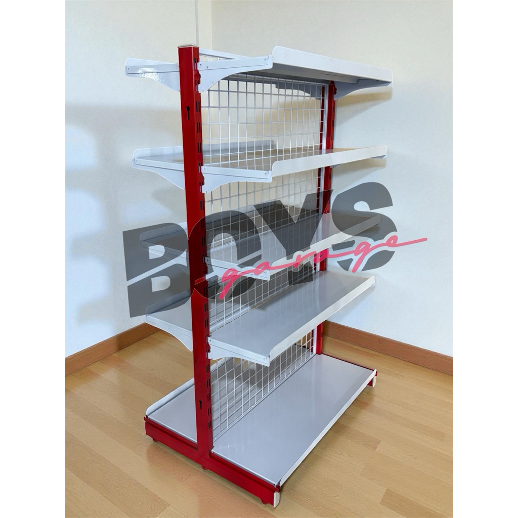 Rak Minimarket Double 5 Susun T. 150 & T.120 Rak gondola double minimarket starting & jointing Rak D