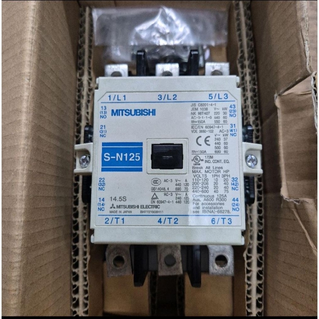 KONTAKTOR/CONTACTOR MITSUBISHI S-N125 SN-125 SN125 110V ORIGINAL