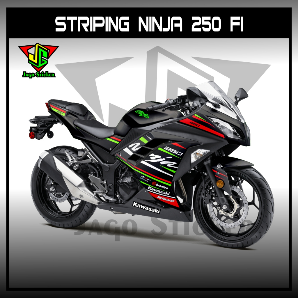 STIKER NINJA FI 250 ARAHAN KRT / STIKER STRI[ING KAWASAKI NINJA FI 250 GRAFIS ARAHAN
