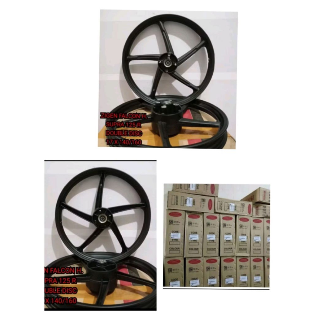 VELG RACING ROSSI FALCON SUPRA 125 R DD ATAU BLADE DD/SUPRA X 125 HELM IN UK 140/160-17