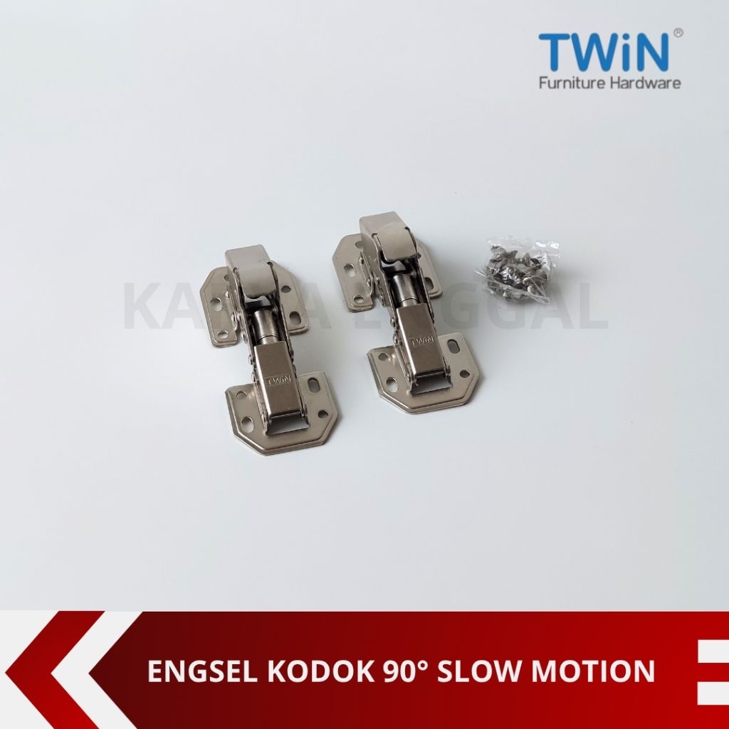 Twin Engsel Sendok Tanpa Bobok Engsel Kodok Slow Motion 4 Inch Hydrolic Plate Hinge 90° Slow Motion 
