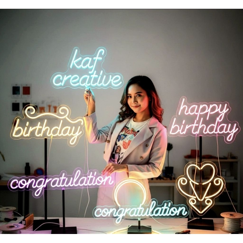 Custom Lampu Nama Neon Flex / Termurah Neon Nama LED Flex Murah Nama Pakai Lampu