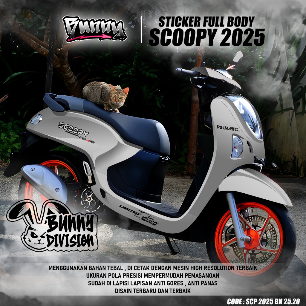 (COD) TERBARU Decal Sticker Motor Honda Scoopy Tahun 2025 Full body - Stiker Skotlet Modifikasi Vari