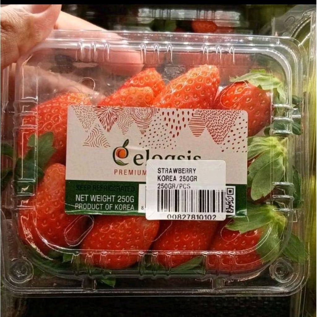 strawberry Korea eloasis strawberry Korea premium import manis 250 gram