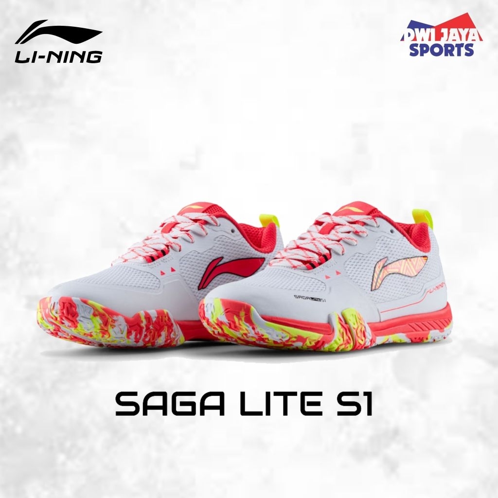 Sepatu Badminton Lining SAGA LITE S1 | Sepatu Lining Saga Lite S1 Putih | Lining SagaLite S1