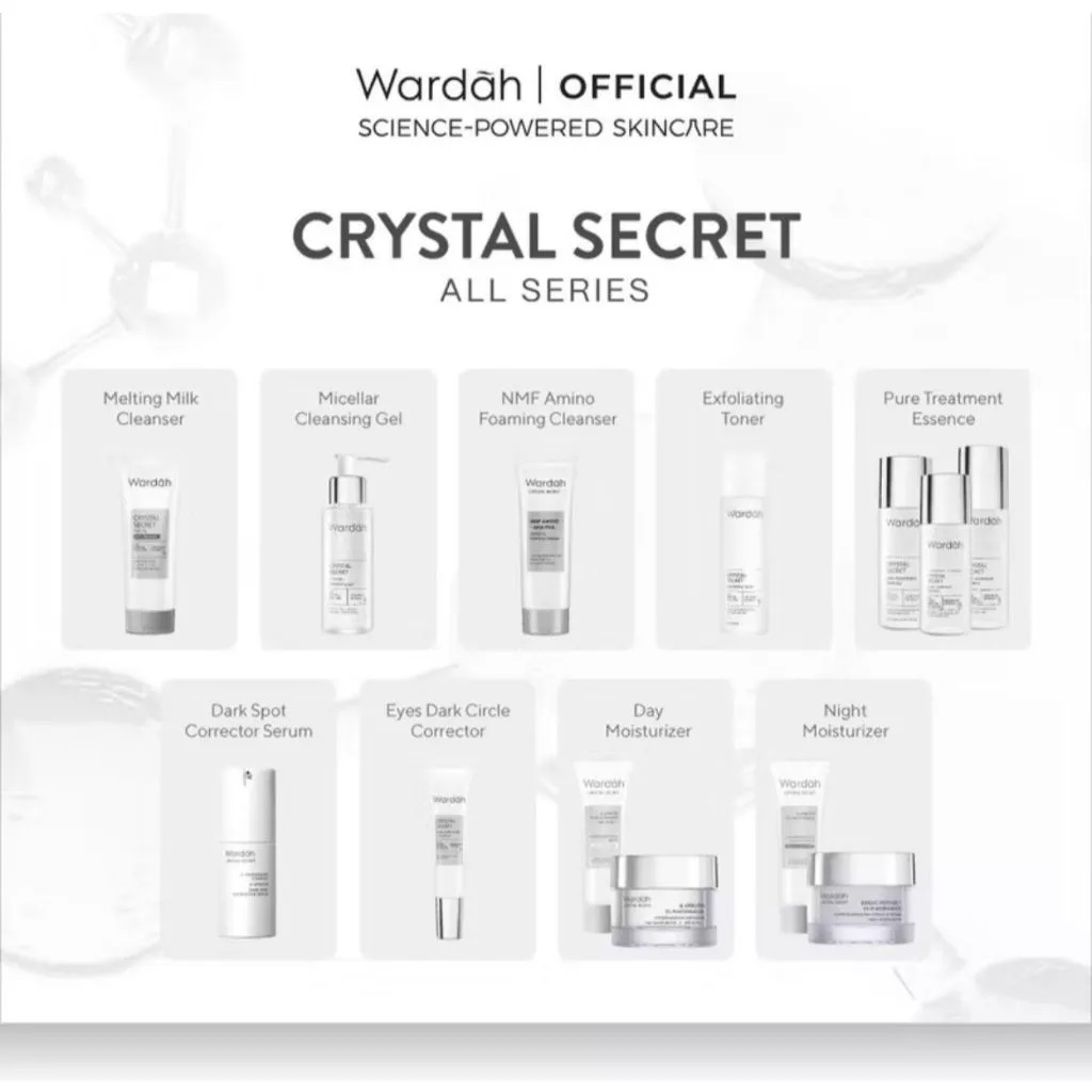 WARDAH Crystal Secret SERIES || Series Penghilang Flek Hitam