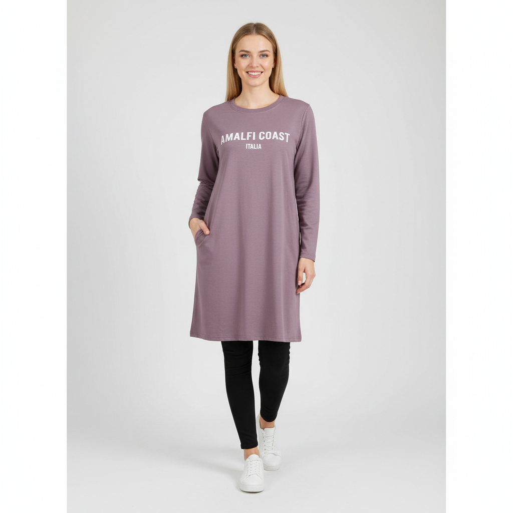 CHLstore Kaos Wanita Tunic Oversize Babyterry