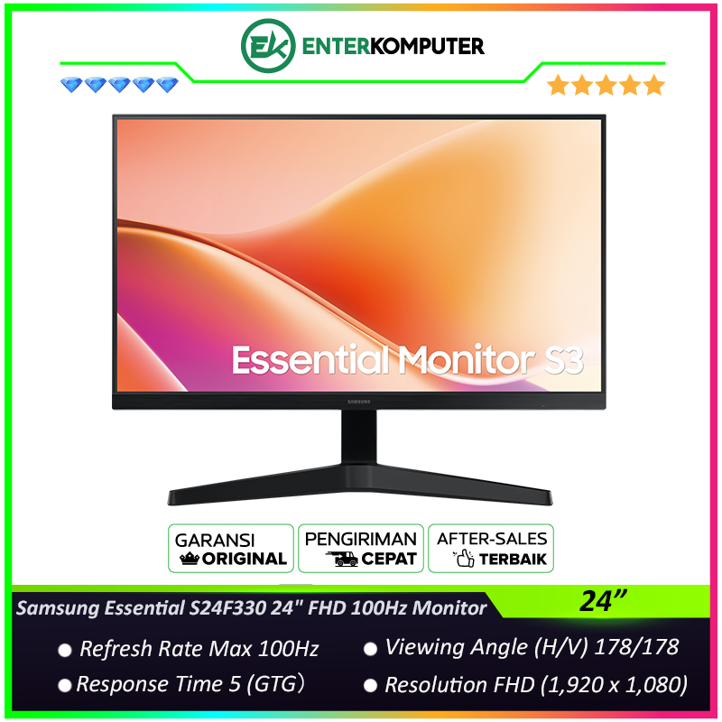 Samsung Essential S24F330 24" FHD 100Hz Monitor / Monitor 24 Inch