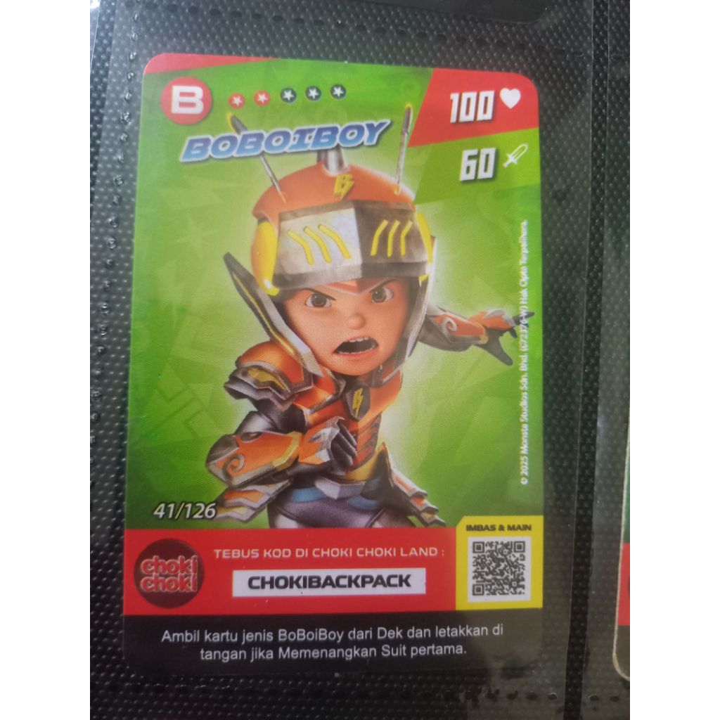 Isi Full Set Kartu Boboiboy 126 | Plus SR beliung Dan AR Mecha Gentar