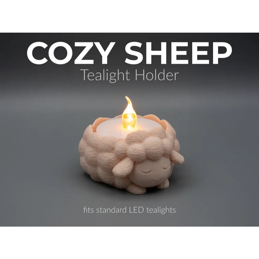 Cozy Sheep LED Tealight Holder Menggemaskan #NK#1#A1787