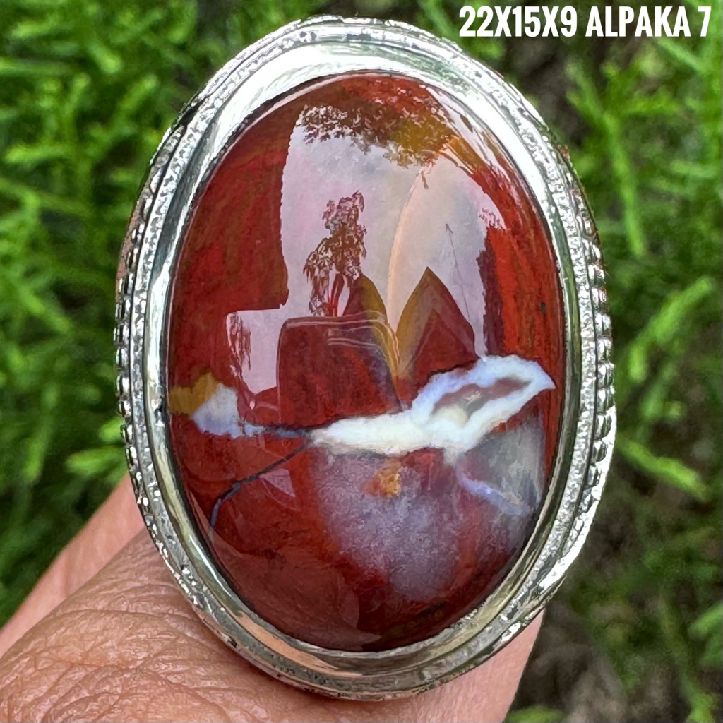 Cincin Batu Akik Natural Garut Merah