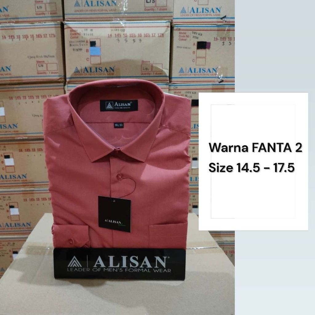 Kemeja Alisan Top Brand Reguler Lengan Panjang Warna Fanta 2