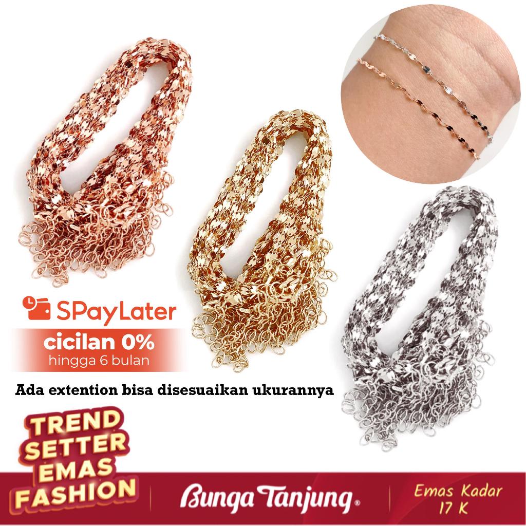GELANG EMAS OSCANO SHIMMER - EMAS 17K - BUNGA TANJUNG GOLD
