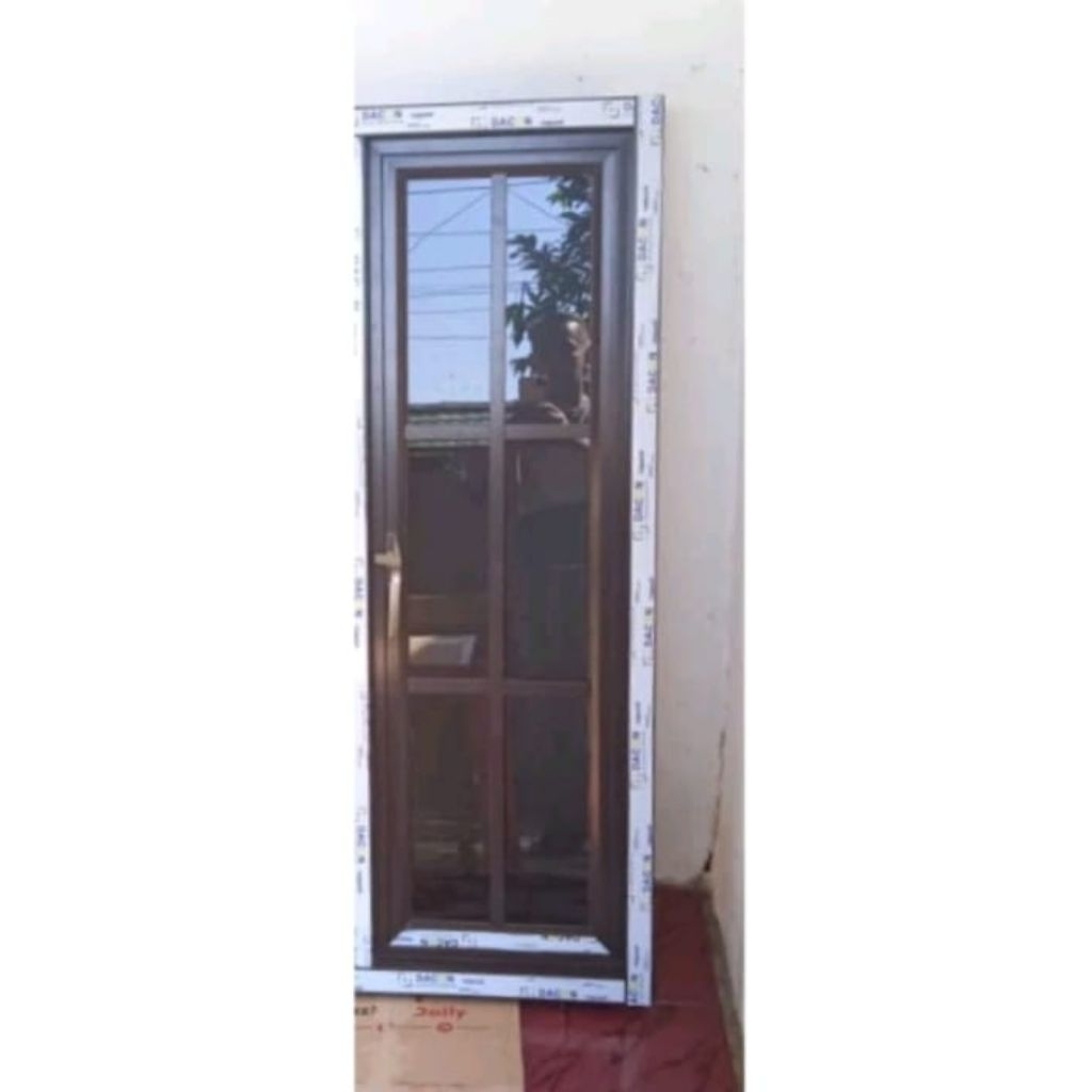 kusen jendela aluminium ornamen Ukuran 160x45 lengkap semua free packing kayu