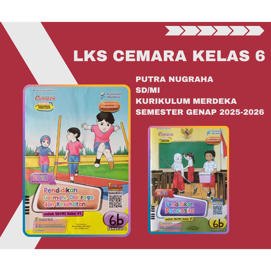 Buku LKS Cemara Putra Nugraha SD MI Kelas 6 Merdeka Semester 2 Genap 2025 2026