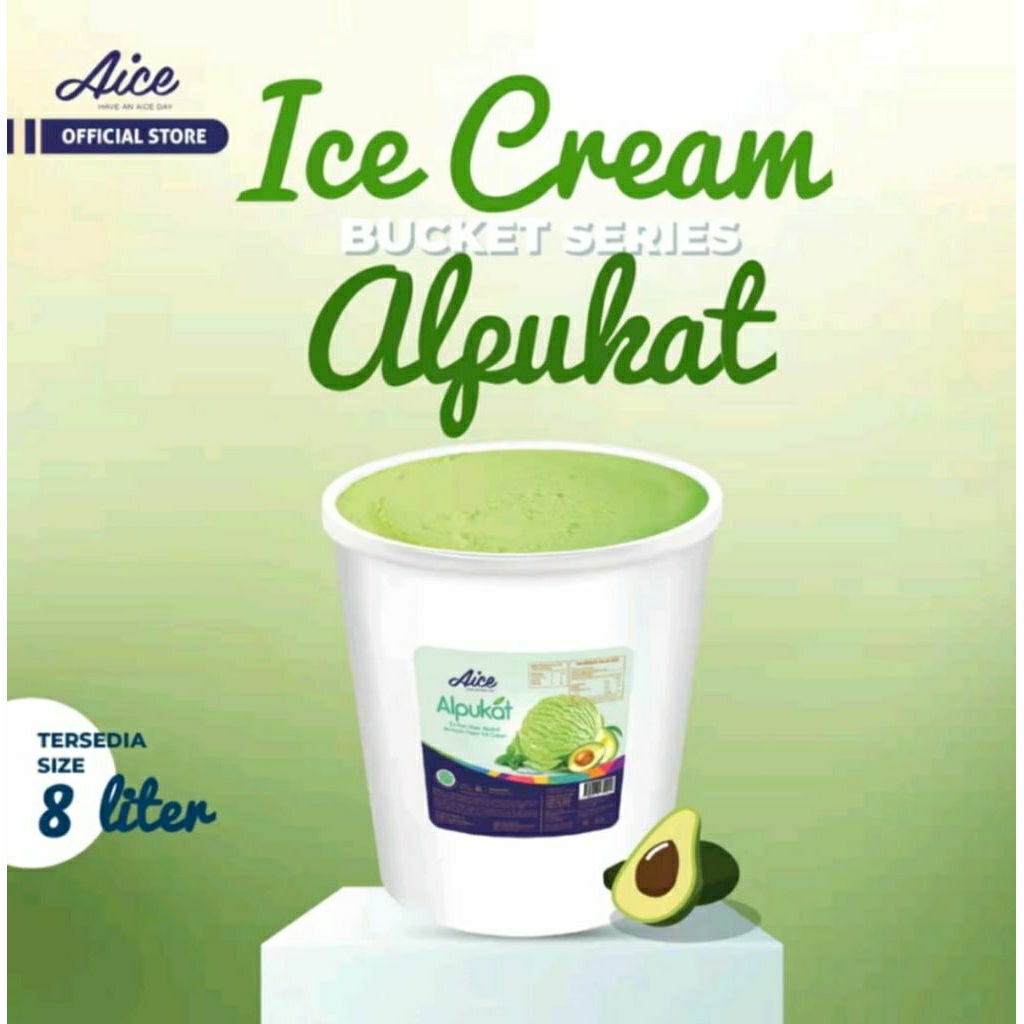ICE CREAM AICE ALPUKAT 8 LITER
