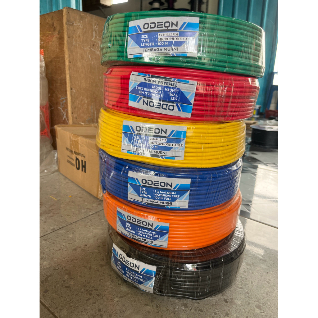 Kabel Mic Odeon Kabel Microphone Stereo Roll 100 Meter