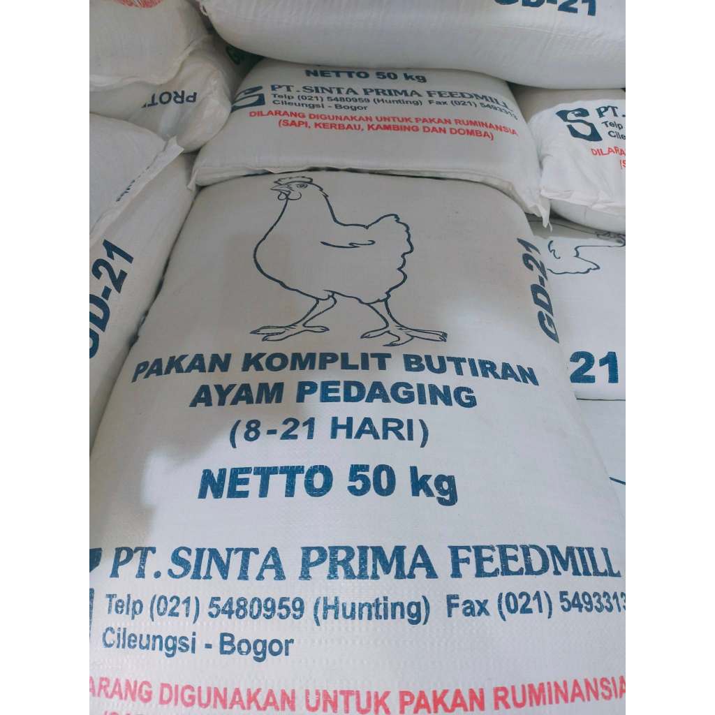 Garda GD-21 Pur Pakan Ayam Pedaging Sinta Prima - GD21 Repack 500gr - Garda Voer Pakan Ayam Pedaging