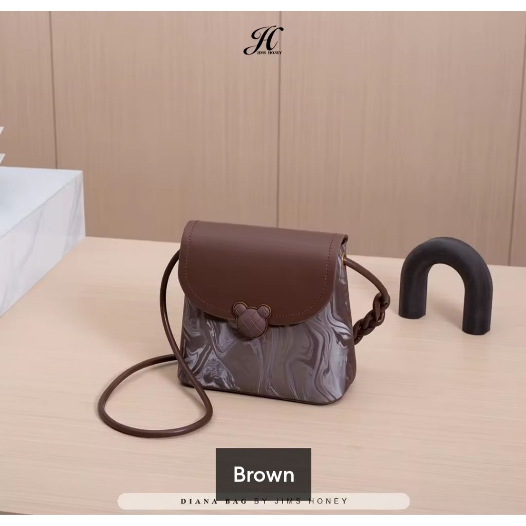 DIANA BAG JIMS HONEY WARNA BROWN / TAS SELEMPANG WANITA / SLING BAG WANITA JIMSHONEY