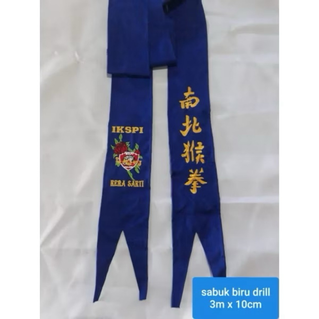 sabuk ikspi kera sakti bahan kain drill tidak kaku premium gambar bunga