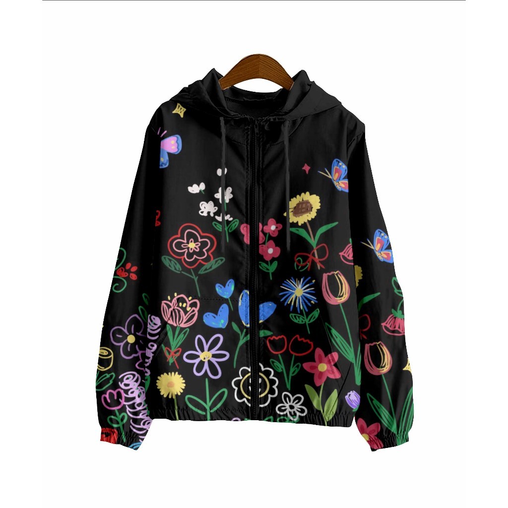 Jaket Parasut Wanita Printing Jumbo / jaket parasut Big Size / jaket parasut over size pria dan wani