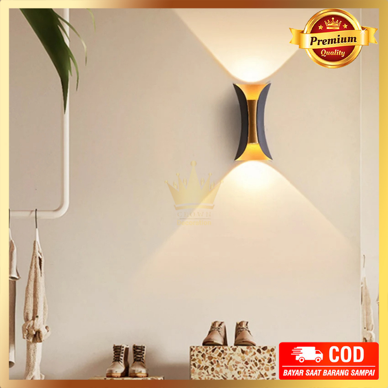 LAMPU TEMBOK LEKUK BGOLD / WALL LAMP OUTDOOR / LED WALL LIGHT TAHAN AIR COCOK UNTUK LORONG RUANGAN