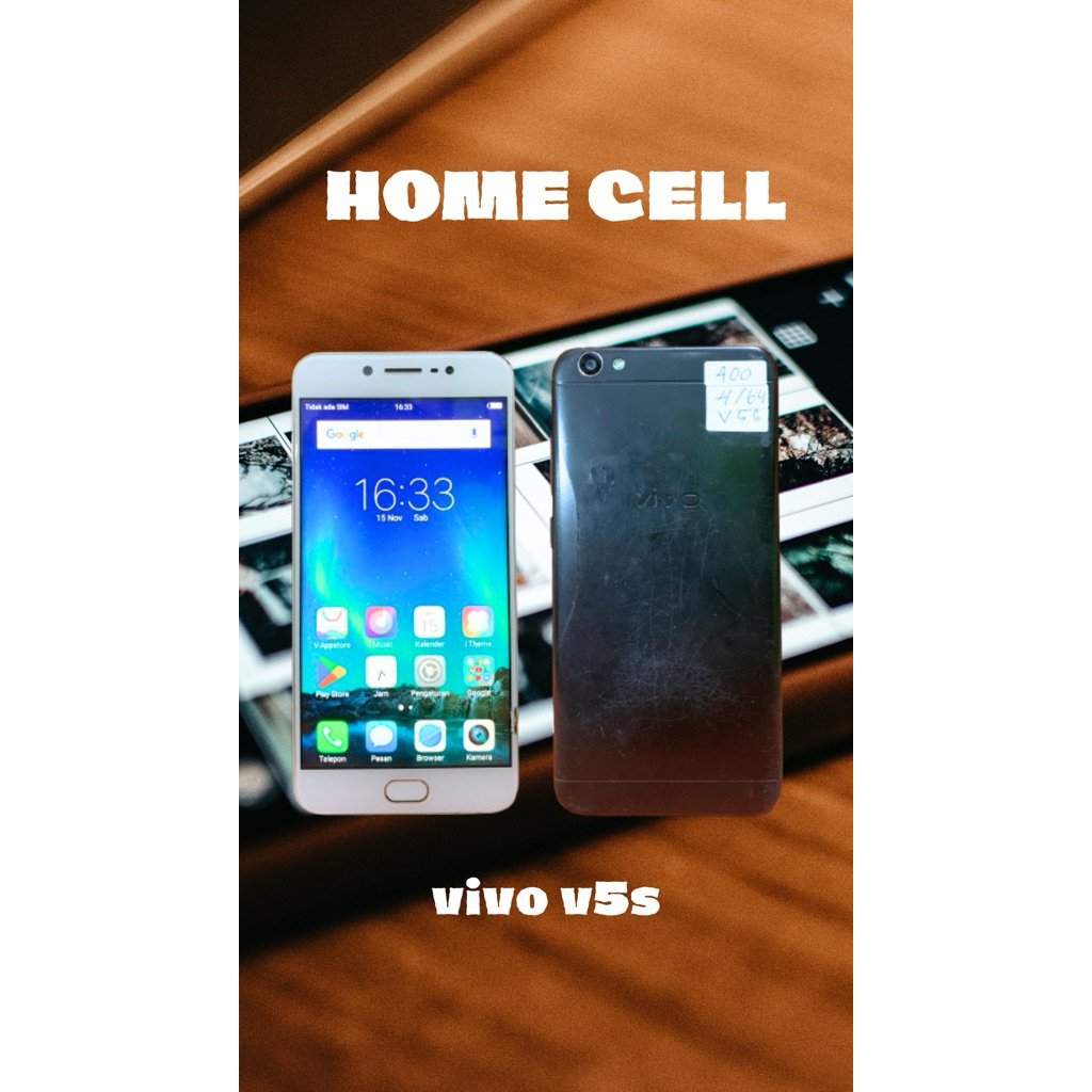 hp second VIVO V5S ram 4/64 minus belakang retak sedikit,masih ORIGINAL hp layak pake