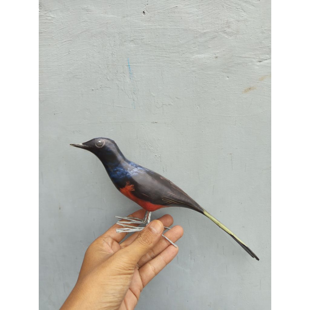 patung burung murai dekorasi taman jontrot murai mirip asli boneka hewan manuk muray tahan penyok