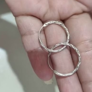 perhiasan perak anting perak silver s925 asli