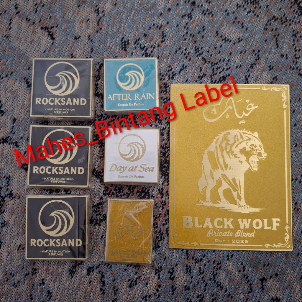 Label plate untuk parfum custom