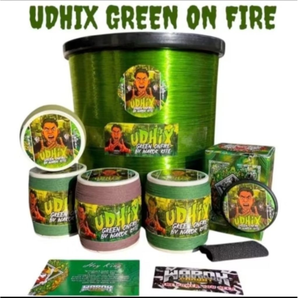 Gelasan Udhix Green On Fire By Warok Kite Gelasan Matot Bahan Hijau