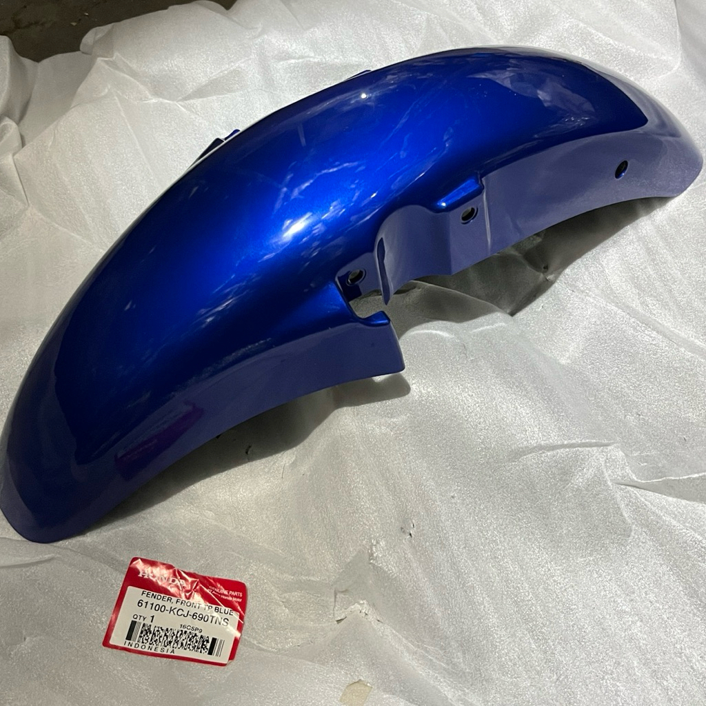 SLEBOR SPAKBOR DEPAN HONDA TIGER LAWAS LAMA TILAS KCJ BIRU ORIGINAL AHM