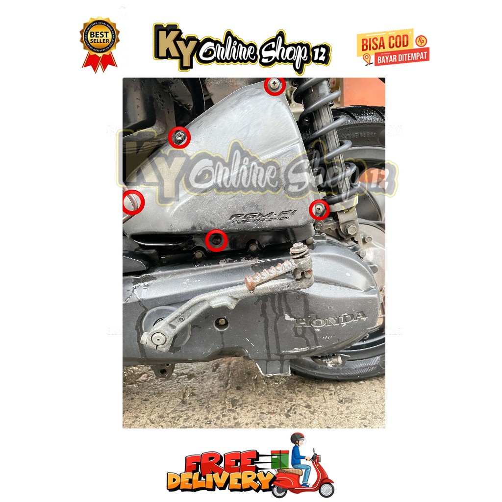 BAUT BOX FILTER ( 5 BAUT ) MODEL SPIRAL BEAT SCOOPY KARBU FI ESP SPACY VARIO 110 TECHNO CW TAHUN 200