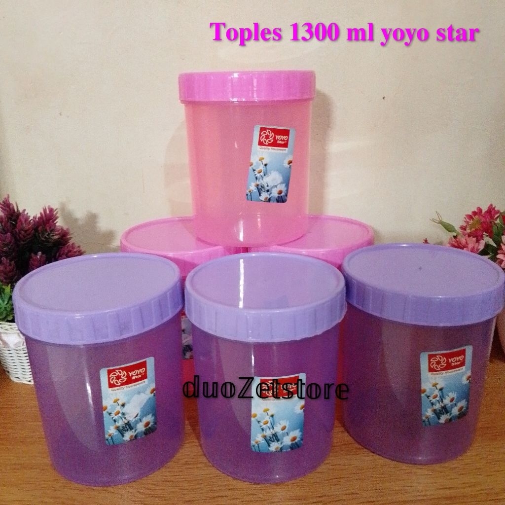 toples 1300 ml yoyo star/toples lebaran/toples bumbu